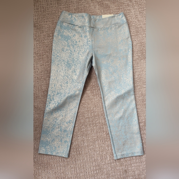 Soft Surroundings Pants - Soft Surroundings Light Blue Patterned Pants